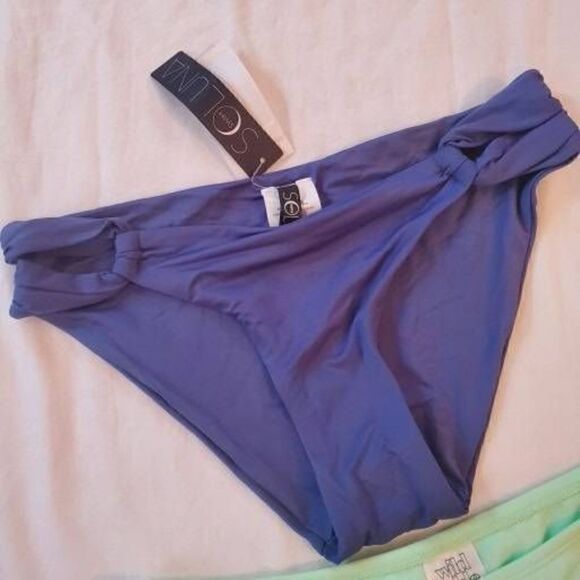 NWT Blue and Neon Green Two Swimsuit bottoms S - Picture 11 of 12